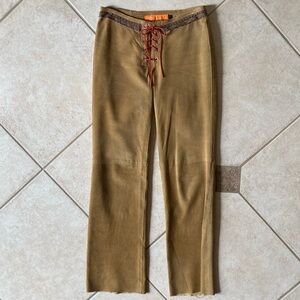 Cynthia Steffe Tan Lace-Up Pants